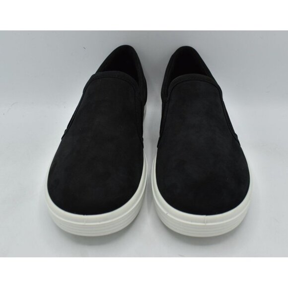 ECCO EU 38 US 7-7.5 Soft Classic Black Leather Slip On Sneakers Shoes - Picture 3 of 11